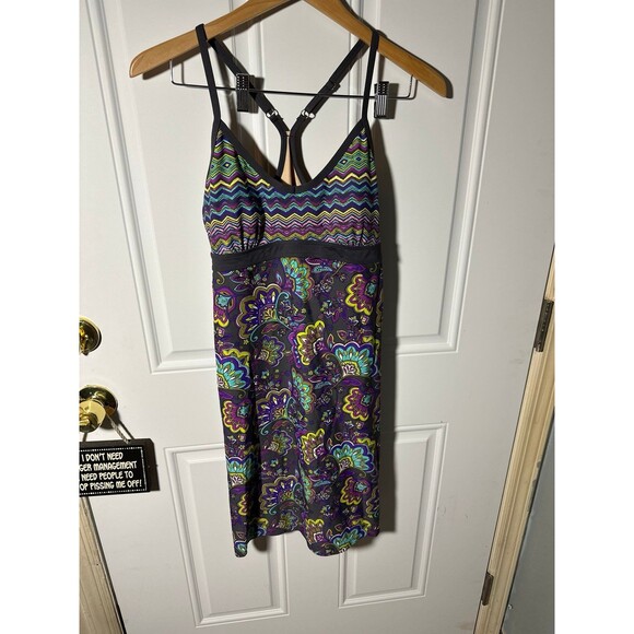 Athleta Shorebreak Swim Dress Biarritz Paisley Floral Removable Cups - Picture 1 of 8